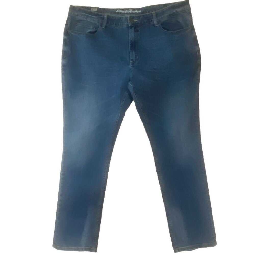 Flag‎ & Anthem Avella Wash Oakland Slim Jeans Womens 42/32 (42x31) Blue Denim